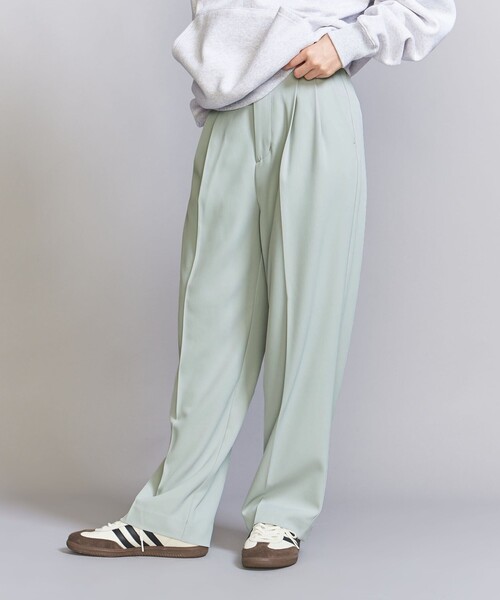 【セール】【WEB限定】バックゴム ツイル タックワイドパンツ -ウォッシャブル-（その他パンツ）｜BEAUTY&YOUTH UNITED ARROWS（ビューティーアンドユースユナイテッドアローズ）