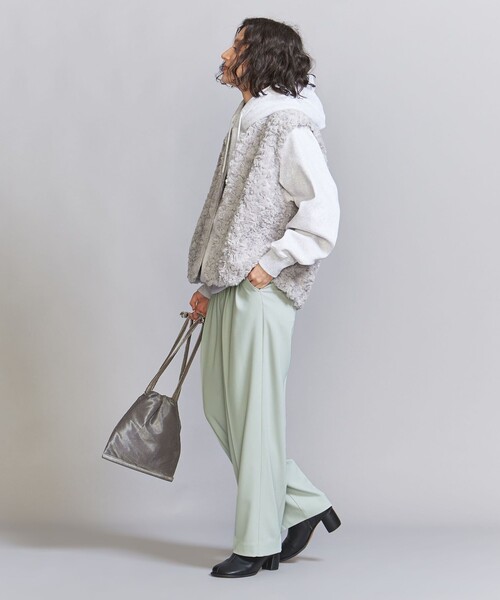 【セール】【WEB限定】バックゴム ツイル タックワイドパンツ -ウォッシャブル-（その他パンツ）｜BEAUTY&YOUTH UNITED ARROWS（ビューティーアンドユースユナイテッドアローズ）