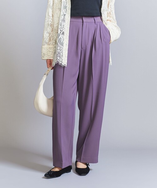 【セール】【WEB限定】バックゴム ツイル タックワイドパンツ -ウォッシャブル-（その他パンツ）｜BEAUTY&YOUTH UNITED ARROWS（ビューティーアンドユースユナイテッドアローズ）