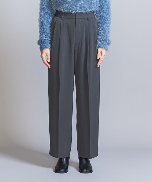 【セール】【WEB限定】バックゴム ツイル タックワイドパンツ -ウォッシャブル-（その他パンツ）｜BEAUTY&YOUTH UNITED ARROWS（ビューティーアンドユースユナイテッドアローズ）