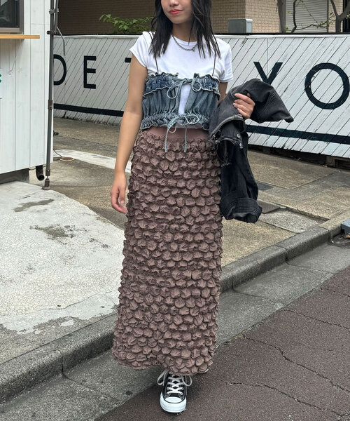 CIAOPANIC（チャオパニック）の「オーバーダイデニムシャーリング