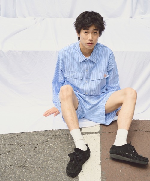 common gull products.(コモンガルプロダクツ)の「おやすみと行ってきますのシャツ、秋(シャツ/ブラウス・レディース・ブルー/ブラック/ブラウン・LARGE/MEDIUM)」の16枚目の写真