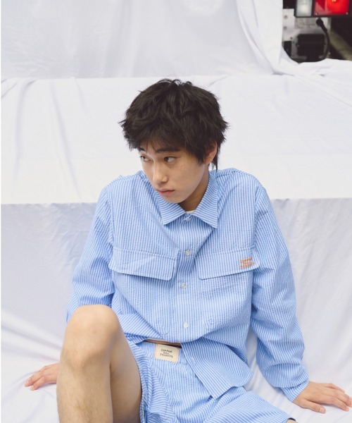 common gull products.(コモンガルプロダクツ)の「おやすみと行ってきますのシャツ、秋(シャツ/ブラウス・レディース・ブルー/ブラック/ブラウン・LARGE/MEDIUM)」の18枚目の写真