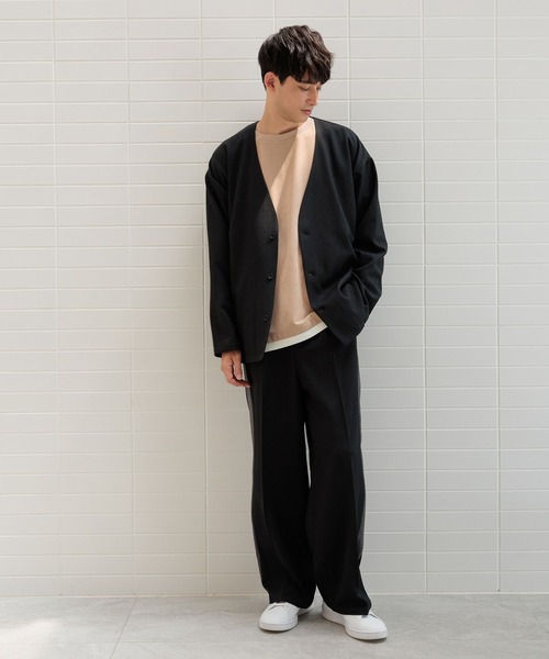 LAKOLE（ラコレ）の「カルゼシャツカーディガン / 143010（カーディガン/ボレロ・メンズ・グレー/ブラウン/ブラック・MEDIUM/LARGE）」の4枚目の写真