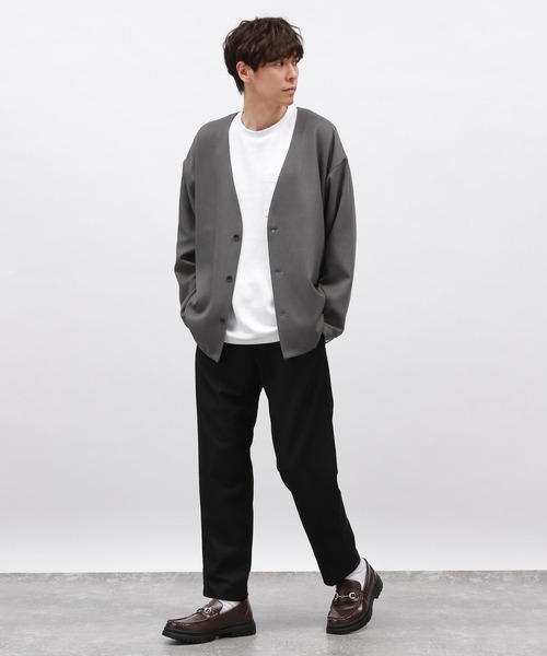 LAKOLE（ラコレ）の「カルゼシャツカーディガン / 143010（カーディガン/ボレロ・メンズ・グレー/ブラウン/ブラック・MEDIUM/LARGE）」の11枚目の写真