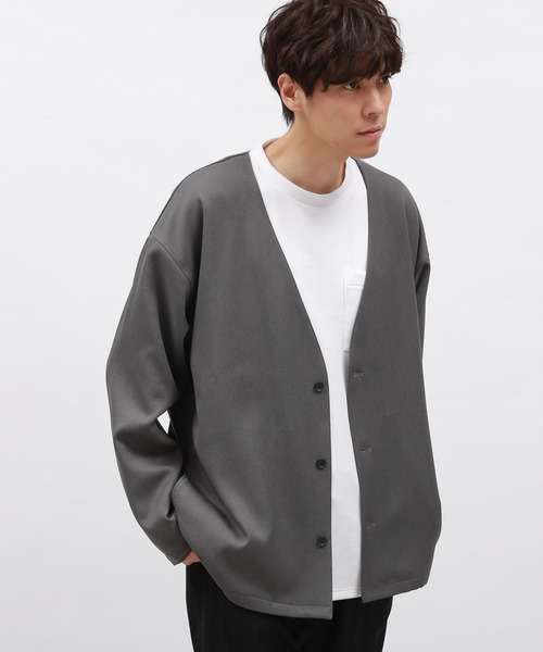 LAKOLE（ラコレ）の「カルゼシャツカーディガン / 143010（カーディガン/ボレロ・メンズ・グレー/ブラウン/ブラック・MEDIUM/LARGE）」の12枚目の写真