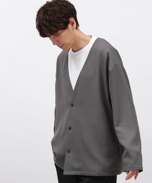 LAKOLE（ラコレ）の「カルゼシャツカーディガン / 143010（カーディガン/ボレロ・メンズ・グレー/ブラウン/ブラック・MEDIUM/LARGE）」の13枚目の写真
