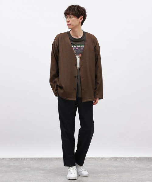LAKOLE（ラコレ）の「カルゼシャツカーディガン / 143010（カーディガン/ボレロ・メンズ・グレー/ブラウン/ブラック・MEDIUM/LARGE）」の14枚目の写真