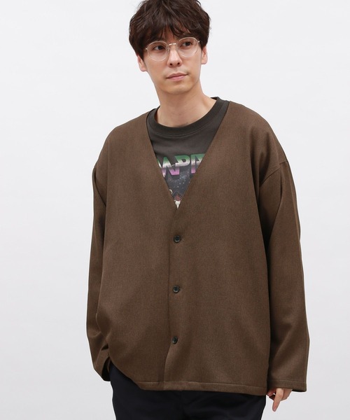 LAKOLE（ラコレ）の「カルゼシャツカーディガン / 143010（カーディガン/ボレロ・メンズ・グレー/ブラウン/ブラック・MEDIUM/LARGE）」の16枚目の写真