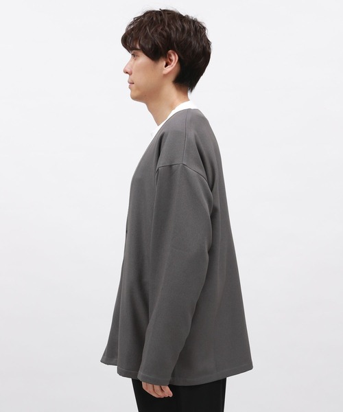 LAKOLE（ラコレ）の「カルゼシャツカーディガン / 143010（カーディガン/ボレロ・メンズ・グレー/ブラウン/ブラック・MEDIUM/LARGE）」の18枚目の写真