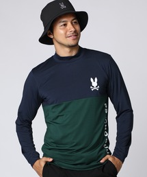 [WEB限定]切り替え モックネック ロングスリーブTシャツ