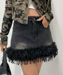 dispark | DISPARK/フリンジファーミニスカパン(スカート)