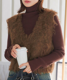 KOBE LETTUCE | シャギーニットベスト(ベスト)