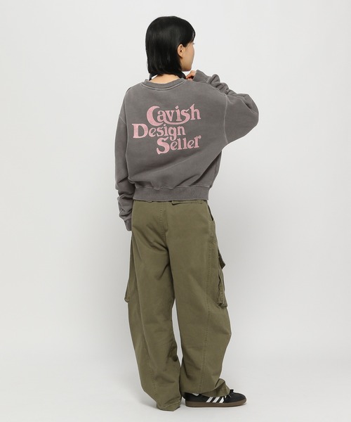 トレーナー スウェット CAVISH／ピグメントロゴプルオーバー（ウラケ） レディース セール】CAVISH／ピグメントロゴプルオーバー（ウラケ