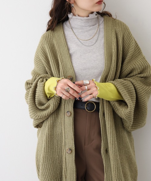 Miunelora(ミューネローラ)の「Miunelora 配色テレコリブカットソー(Tシャツ/カットソー・レディース・ブラック/ライトグレー/ネイビー/オフホワイト/チャコールグレー/ライトベージュ/ブラック系/ベージュ系・38)」の12枚目の写真