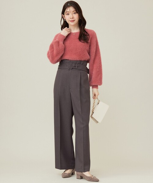 ANY SIS(エニィスィス)の「【洗える】シャギー ニット(ニット/セーター・レディース・ピンク系/ライトグレー系/ライトグリーン系/アイボリー系・4)」の8枚目の写真