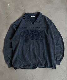 ヴィンテージライク刺繍ポロロンT
