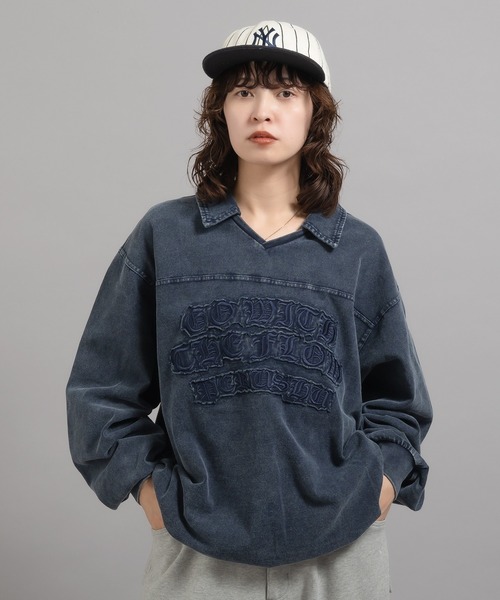 Perushu(ペルーシュ)の「ヴィンテージライク刺繍ポロロンT(Tシャツ/カットソー・メンズ・ブラック/ネイビー/ボルドー・MEDIUM/LARGE)」の20枚目の写真