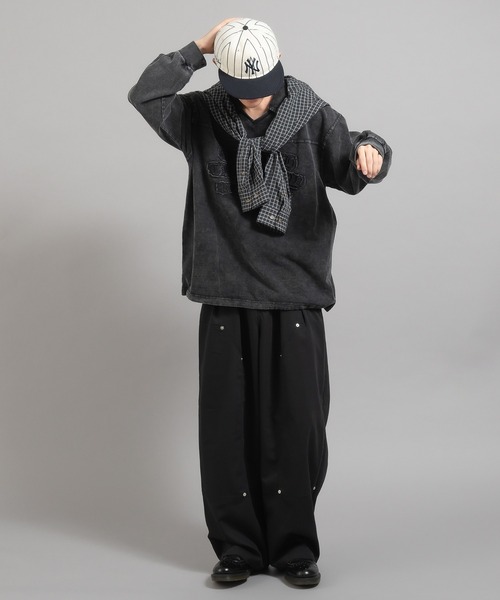 Perushu(ペルーシュ)の「ヴィンテージライク刺繍ポロロンT(Tシャツ/カットソー・メンズ・ブラック/ネイビー/ボルドー・MEDIUM/LARGE)」の14枚目の写真
