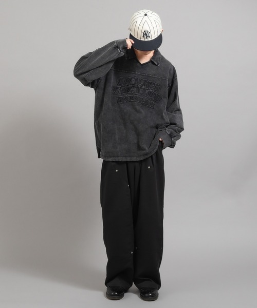 Perushu(ペルーシュ)の「ヴィンテージライク刺繍ポロロンT(Tシャツ/カットソー・メンズ・ブラック/ネイビー/ボルドー・MEDIUM/LARGE)」の11枚目の写真