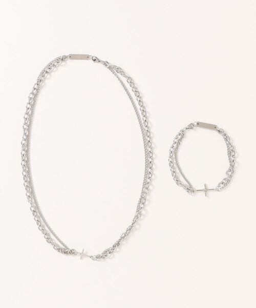 sedacle（セダクル）の「クロスモチーフネックレス　ブレスレット【２点SET】（ネックレス・メンズ・シルバー・FREE）」の5枚目の写真