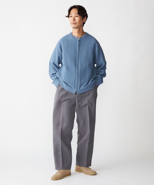 SHIPS（シップス）の「SHIPS:〈洗濯機可能〉SOLOTEX(R) コットン ピケ クルーネック ジップ カーディガン（カーディガン/ボレロ・メンズ・ブラウン/ロイヤルブルー/ネイビー・SMALL/MEDIUM/LARGE/X-LARGE）」の14枚目の写真