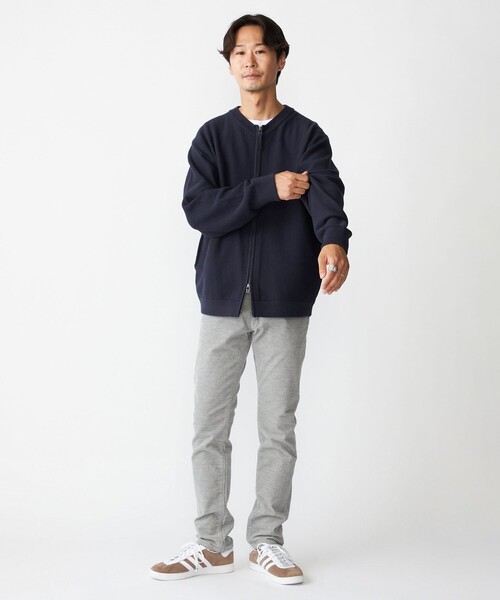SHIPS（シップス）の「SHIPS:〈洗濯機可能〉SOLOTEX(R) コットン ピケ クルーネック ジップ カーディガン（カーディガン/ボレロ・メンズ・ブラウン/ロイヤルブルー/ネイビー・SMALL/MEDIUM/LARGE/X-LARGE）」の16枚目の写真