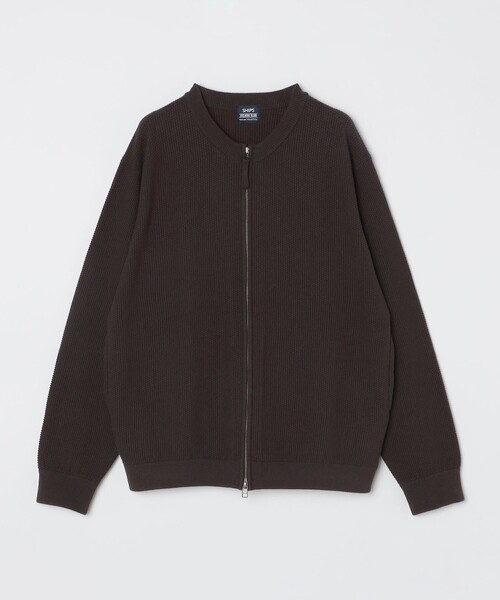 SHIPS（シップス）の「SHIPS:〈洗濯機可能〉SOLOTEX(R) コットン ピケ クルーネック ジップ カーディガン（カーディガン/ボレロ・メンズ・ブラウン/ロイヤルブルー/ネイビー・SMALL/MEDIUM/LARGE/X-LARGE）」の18枚目の写真
