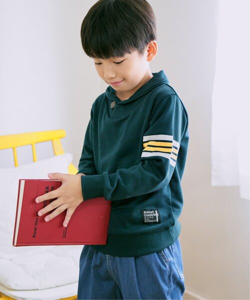 ikka（イッカ）の「コンチョボタンショール襟トレーナー（120~160cm）（スウェット・キッズ・ネイビー/グリーン/ライトベージュ/スモークグレー・120/130/140/150/160）」の16枚目の写真