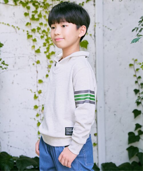 ikka（イッカ）の「コンチョボタンショール襟トレーナー（120~160cm）（スウェット・キッズ・ネイビー/グリーン/ライトベージュ/スモークグレー・120/130/140/150/160）」の21枚目の写真