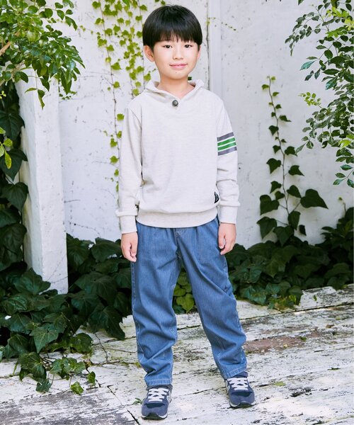 ikka（イッカ）の「コンチョボタンショール襟トレーナー（120~160cm）（スウェット・キッズ・ネイビー/グリーン/ライトベージュ/スモークグレー・120/130/140/150/160）」の22枚目の写真