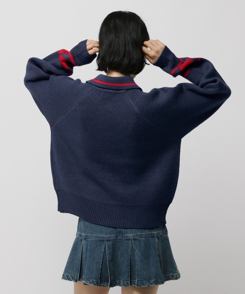 3.3 Field Trip （3.3フィールドトリップ）の「3.3 Field Trip／エリリボンニットZIP（ニット/セーター・レディース・ネイビー/ブラウン/ブラック・FREE）」の8枚目の写真