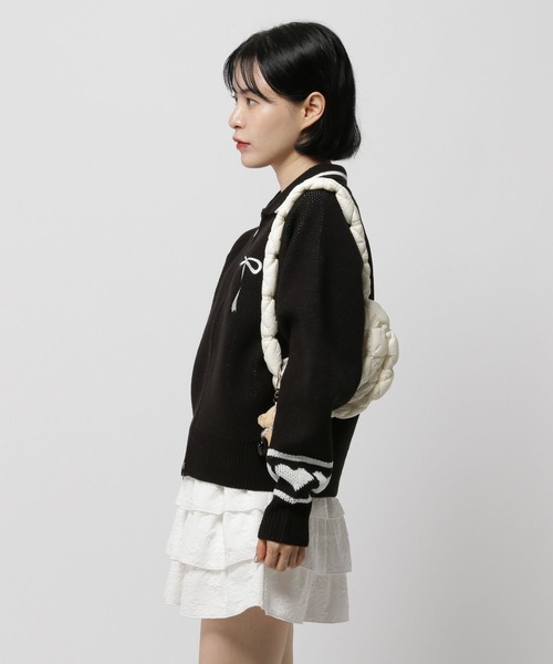 3.3 Field Trip （3.3フィールドトリップ）の「3.3 Field Trip／エリリボンニットZIP（ニット/セーター・レディース・ネイビー/ブラウン/ブラック・FREE）」の12枚目の写真