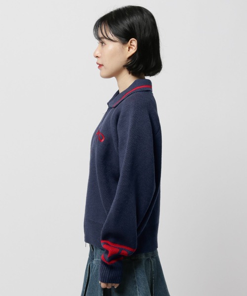 3.3 Field Trip （3.3フィールドトリップ）の「3.3 Field Trip／エリリボンニットZIP（ニット/セーター・レディース・ネイビー/ブラウン/ブラック・FREE）」の22枚目の写真