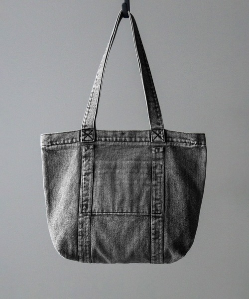 ◆デニムリメイク◆ウォッシュドBAG◆パープル◆No.225◆ BEYOND THE VINES パープルデニムバッグ パープルウォッシュ