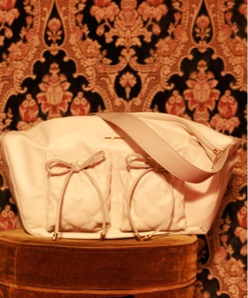 【セール】Ｗポケットショルダーバッグ（ショルダーバッグ）｜axes femme（アクシーズファム）