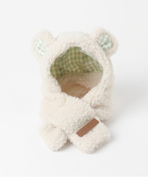 moncheri(モンシェリ)の「くまさんフードマフラー(その他ペットグッズ・レディース・アイボリー/ベージュ・M/L/S/XL)」の2枚目の写真