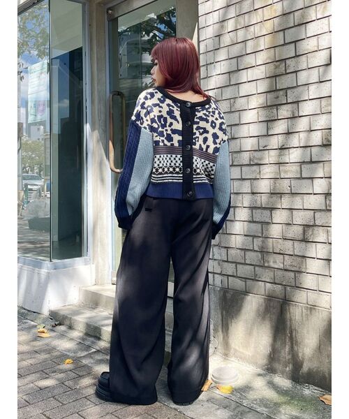 EVRIS（エヴリス）の「ハイウエストワイドパンツ（その他パンツ・レディース・ブラック/ブラウン・SMALL/MEDIUM）」の9枚目の写真