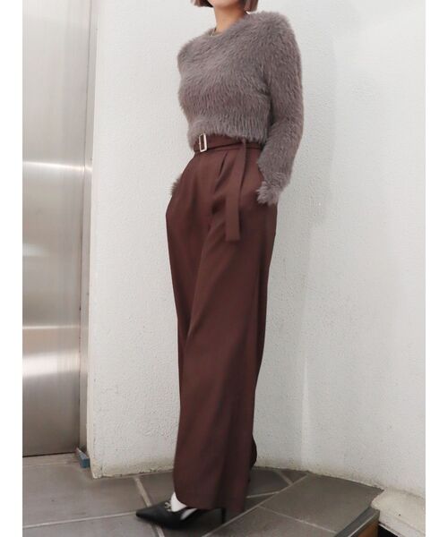 EVRIS（エヴリス）の「ハイウエストワイドパンツ（その他パンツ・レディース・ブラック/ブラウン・SMALL/MEDIUM）」の11枚目の写真