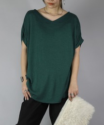 and it_（アンドイット）の「Vネックドルマンニットソー（Tシャツ/カットソー）」