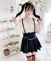 【ありすちゃんコラボ】パールチェーン付き二段フリルスカパン