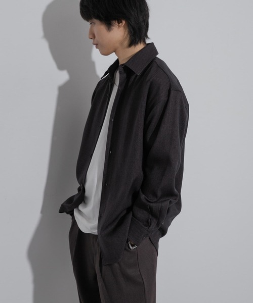 SENSE OF PLACE by URBAN RESEARCH（センスオブプレイスバイアーバンリサーチ）の「ヘリンボーンレギュラーカラーシャツ（シャツ/ブラウス・メンズ・オレンジ/チャコールグレー/ブラウン・MEDIUM/LARGE）」の10枚目の写真