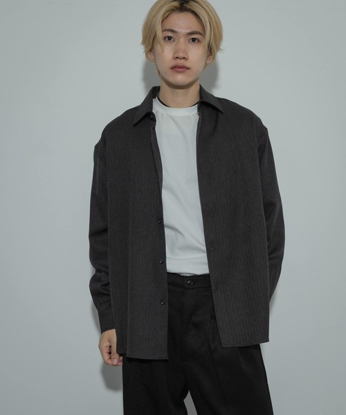 SENSE OF PLACE by URBAN RESEARCH（センスオブプレイスバイアーバンリサーチ）の「ヘリンボーンレギュラーカラーシャツ（シャツ/ブラウス・メンズ・オレンジ/チャコールグレー/ブラウン・MEDIUM/LARGE）」の14枚目の写真