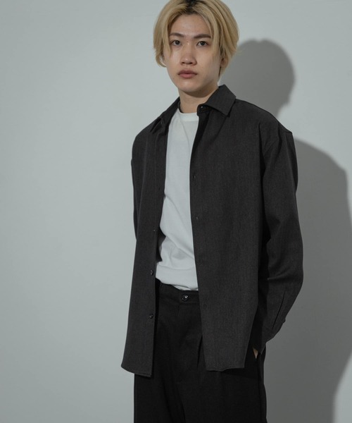 SENSE OF PLACE by URBAN RESEARCH（センスオブプレイスバイアーバンリサーチ）の「ヘリンボーンレギュラーカラーシャツ（シャツ/ブラウス・メンズ・オレンジ/チャコールグレー/ブラウン・MEDIUM/LARGE）」の15枚目の写真