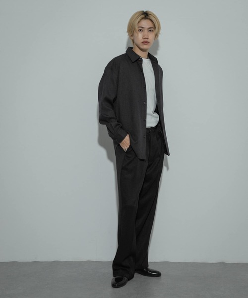 SENSE OF PLACE by URBAN RESEARCH（センスオブプレイスバイアーバンリサーチ）の「ヘリンボーンレギュラーカラーシャツ（シャツ/ブラウス・メンズ・オレンジ/チャコールグレー/ブラウン・MEDIUM/LARGE）」の16枚目の写真