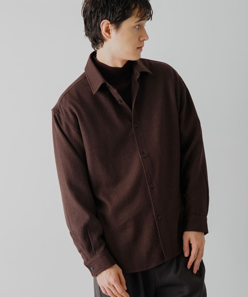 SENSE OF PLACE by URBAN RESEARCH（センスオブプレイスバイアーバンリサーチ）の「ヘリンボーンレギュラーカラーシャツ（シャツ/ブラウス・メンズ・オレンジ/チャコールグレー/ブラウン・MEDIUM/LARGE）」の18枚目の写真