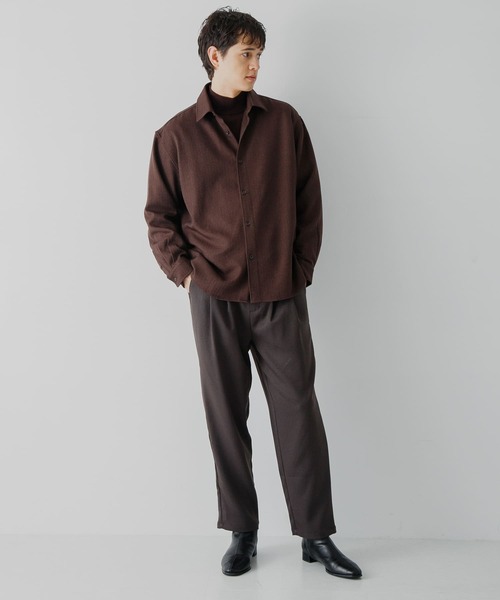 SENSE OF PLACE by URBAN RESEARCH（センスオブプレイスバイアーバンリサーチ）の「ヘリンボーンレギュラーカラーシャツ（シャツ/ブラウス・メンズ・オレンジ/チャコールグレー/ブラウン・MEDIUM/LARGE）」の20枚目の写真