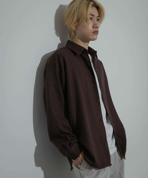 SENSE OF PLACE by URBAN RESEARCH（センスオブプレイスバイアーバンリサーチ）の「ヘリンボーンレギュラーカラーシャツ（シャツ/ブラウス・メンズ・オレンジ/チャコールグレー/ブラウン・MEDIUM/LARGE）」の22枚目の写真