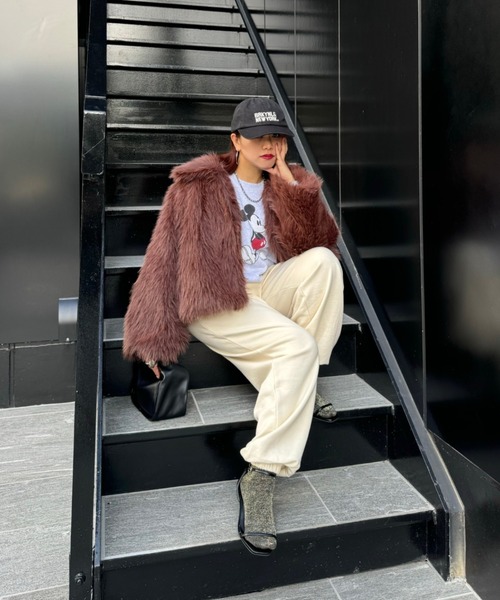 archives(アルシーヴ)の「【Ltd.】Fur Jacket(その他アウター・レディース・ブラウン/ベージュ・MEDIUM)」の6枚目の写真