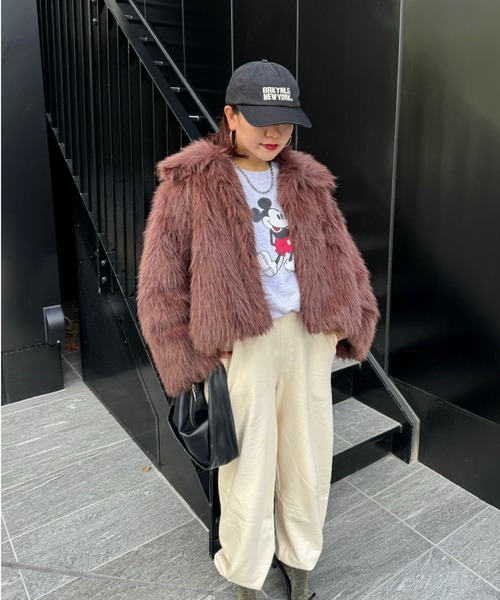 archives(アルシーヴ)の「【Ltd.】Fur Jacket(その他アウター・レディース・ブラウン/ベージュ・MEDIUM)」の4枚目の写真
